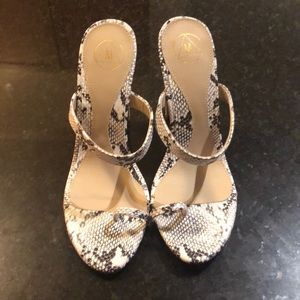 Barely There Mule - Snake print
